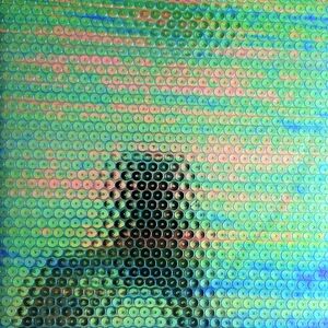 Blue Metallic Faux Leather